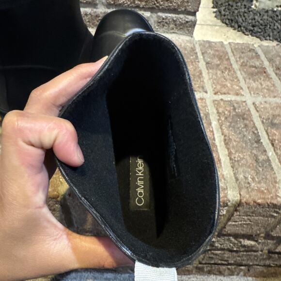 Calvin Klein Women Illea Rain Boot Size 9 Black - Picture 10 of 13